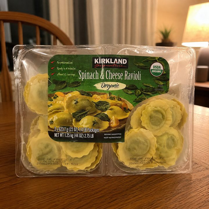 カークランドのほうれん草とチーズのラビオリ